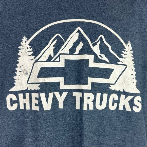 Chevy Trucks Short Sleeve Tee Shirt Size Medium Blue - Picture 2 of 6